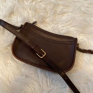 Vintage Coach Brown Leather Crossbody